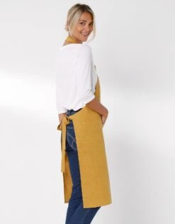 Tablier Bavette Coton Et Lin Uni Personnalisable -Maison Douceur Promos Magasin 500012 C02 zoomx vue3