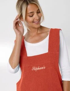 Tablier De Cuisine Japonais Coton Et Lin Uni Personnalisable 7 Tablier De Cuisine Japonais Coton Et Lin Uni Personnalisable -Maison Douceur Promos Magasin 500013 C01 zoomx vue3