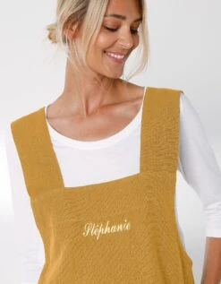 Tablier De Cuisine Japonais Coton Et Lin Uni Personnalisable -Maison Douceur Promos Magasin 500013 C02 zoomx vue3