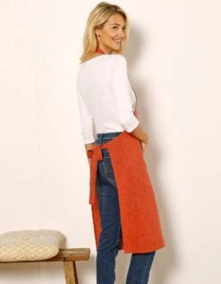 Tablier De Cuisine Uni Forme Bavette - Lin Coton -Maison Douceur Promos Magasin 500719 C02 zoomx vue3