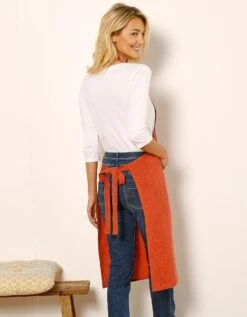 Tablier De Cuisine Uni Forme Bavette - Lin Coton -Maison Douceur Promos Magasin 500719 C02 zoomx vue4