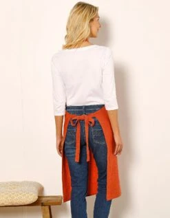 Tablier De Cuisine Uni Forme Bavette - Lin Coton -Maison Douceur Promos Magasin 500719 C02 zoomx vue5