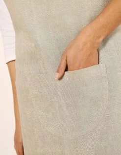 Tablier De Cuisine Uni Forme Bavette - Lin Coton 7 Tablier De Cuisine Uni Forme Bavette - Lin Coton -Maison Douceur Promos Magasin 500719 C05 zoomx vue3