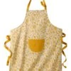 Tablier De Cuisine Forme Bavette Imprimé Fleurs Indiennes - Coton