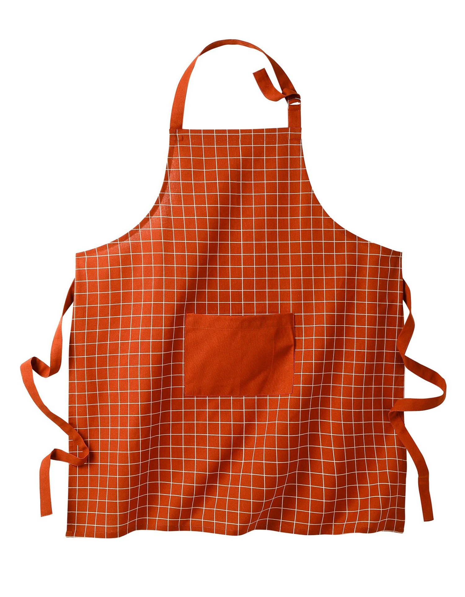 Tablier De Cuisine à Carreaux Forme Bavette - Coton 1 Tablier De Cuisine à Carreaux Forme Bavette - Coton