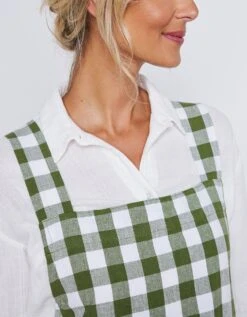 Tablier De Cuisine Carreaux Vichy, Forme Japonaise -Maison Douceur Promos Magasin 500735 C03 zoomx vue3
