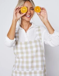 Tablier De Cuisine Carreaux Vichy, Forme Japonaise -Maison Douceur Promos Magasin 500735 C04 zoomx vue3