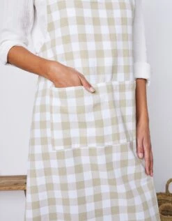 Tablier De Cuisine Carreaux Vichy, Forme Japonaise -Maison Douceur Promos Magasin 500735 C04 zoomx vue4