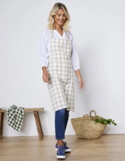 Tablier De Cuisine à Carreaux Vichy Forme Bavette