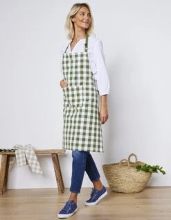 Tablier De Cuisine à Carreaux Vichy Forme Bavette