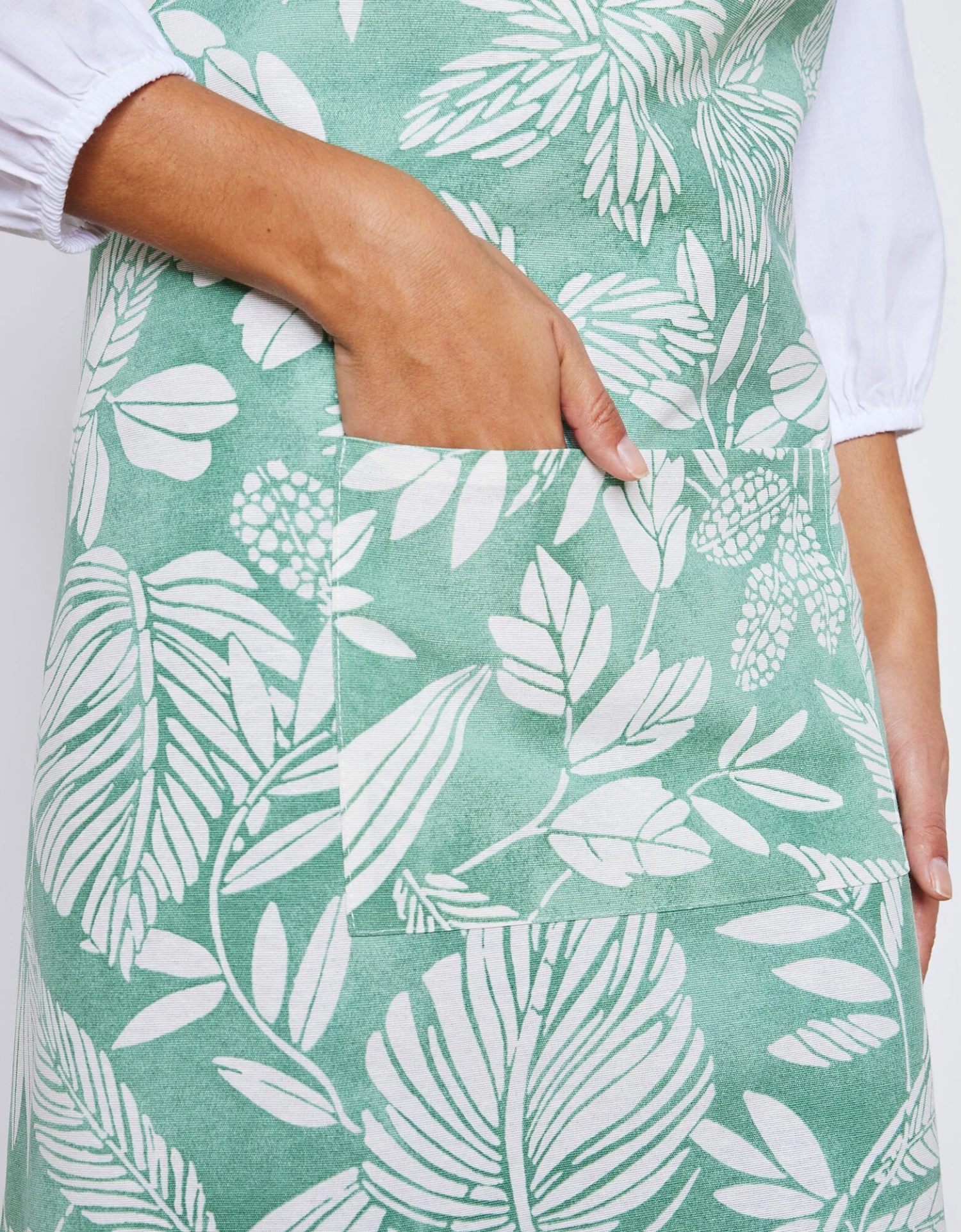 Tablier De Cuisine Forme Bavette Imprimé Végétal 3 Tablier De Cuisine Forme Bavette Imprimé Végétal – Image 3