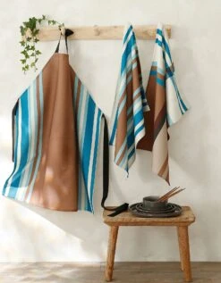 Tablier Fabriqué En France, Motif Rayé Havane - Coton Biologique(1) 11 Tablier Fabriqué En France, Motif Rayé Havane - Coton Biologique(1) -Maison Douceur Promos Magasin 500782 C01 zoomx vue4