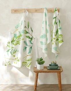 Tablier Fabriqué En France, Motif Végétal Aquarelle - Coton Biologique(1) -Maison Douceur Promos Magasin 500783 C01 zoomx vue4